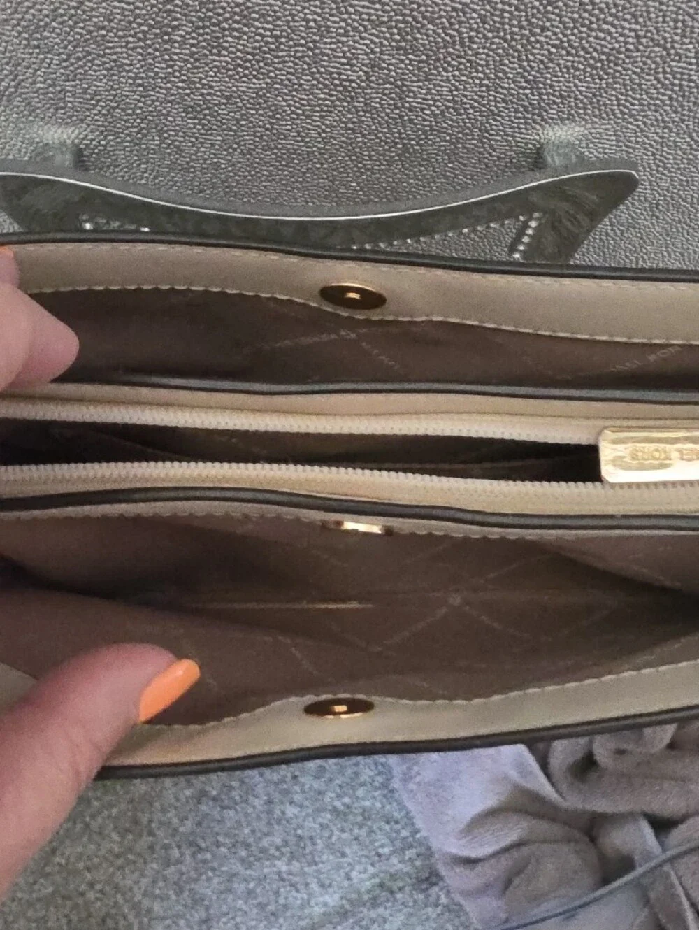 Michael Kors Cream/White Monogram Crossbody Bag